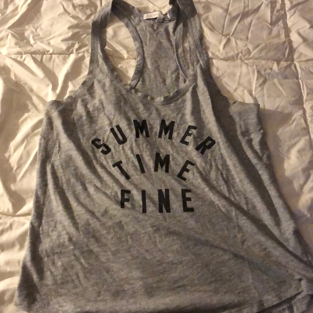 Gray Cotton Tank top